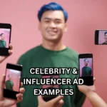 Celebrity & influencer ad examples